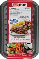 BP106X Air Fry, Bake and Broil Pan 8.5 X 12.75" Black