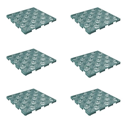 Deck Tiles - 6-Pack Pavers - Polypropylene Interlocking Patio Tiles - Outdoor