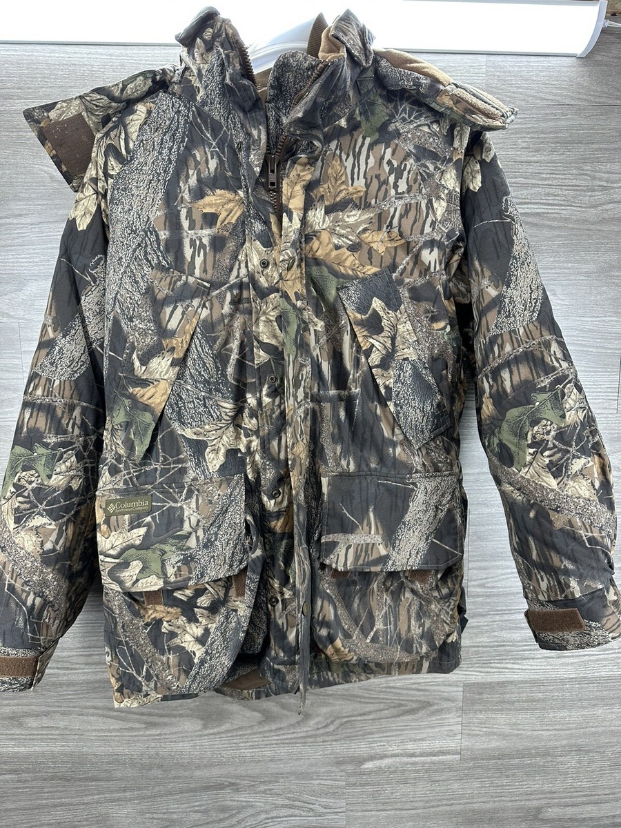 Columbia 3 in 1 Hunting Camo Shell Bomber Jacket Hooded Men Large