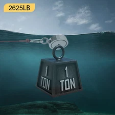 2625LBS Double Sided Fishing Magnet Kit Force Rope Carabiner Goves Heavy duty