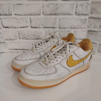 Size 14 - Nike Air Force 1 Retro Low Los Angeles-white/yellow-defects see pics