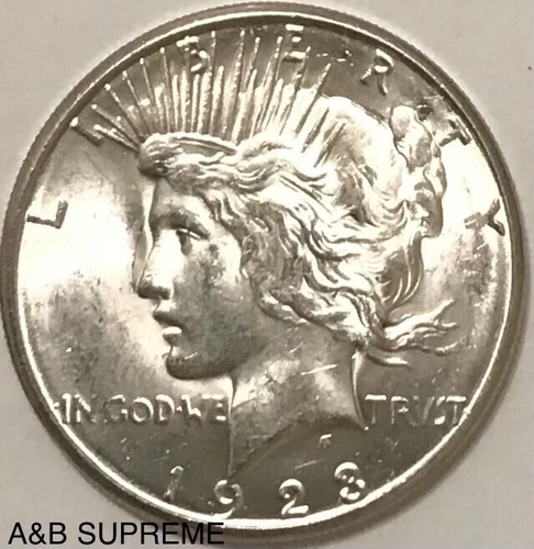 1923 S Peace Dollar From OBW Roll Estate Sale CHOICE-GEM BU Unc. 90% Silver