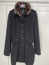 Reset Fifty Seven Black Duffle Pea Coat Size 14 Wool Blend