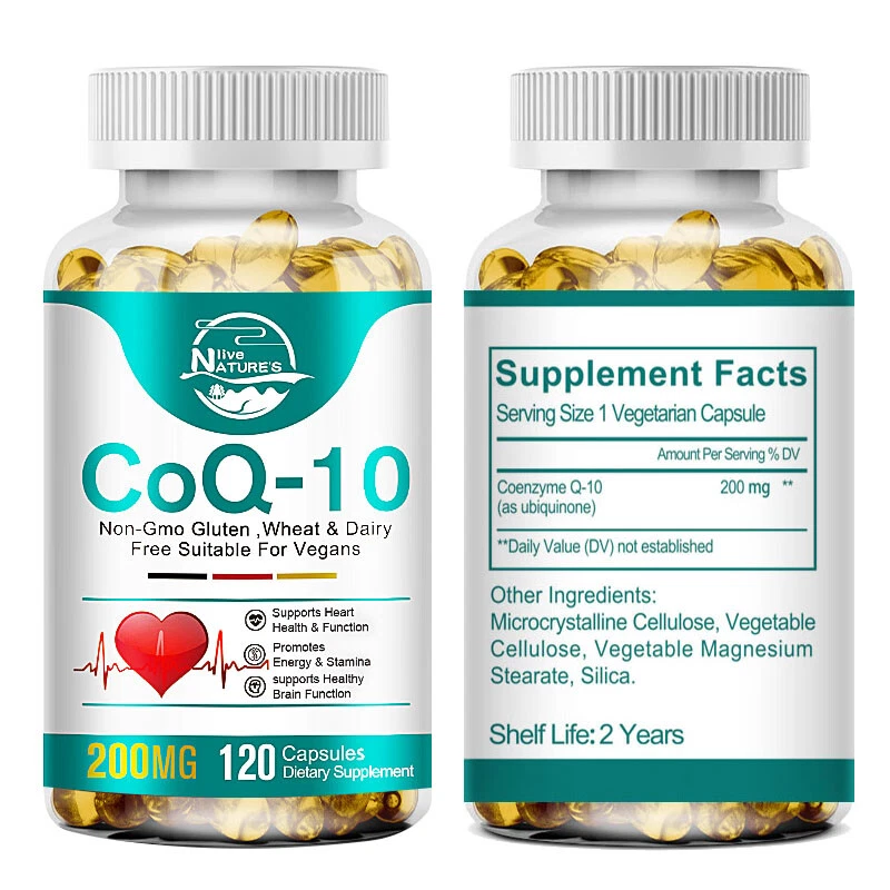 Ubiquinol CoQ10 Capsules 200mg Coenzyme Q10 - Superior Absorption 120 Softgel - Imagen 2 de 4