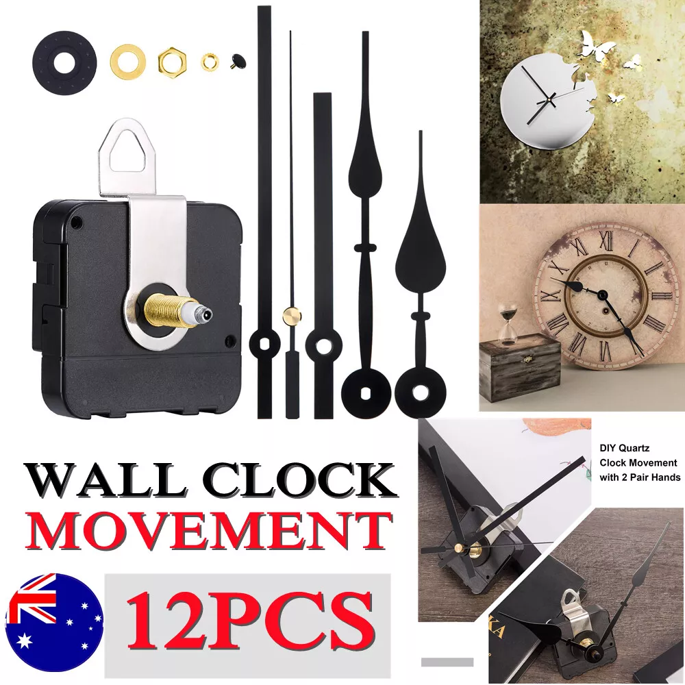 12pcs Wall Clock Quartz Movement Motor Mechanism Long Spindle