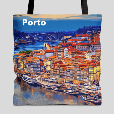 Porto Portugal City View  Tote Bag  - World Traveler Series - PTB056