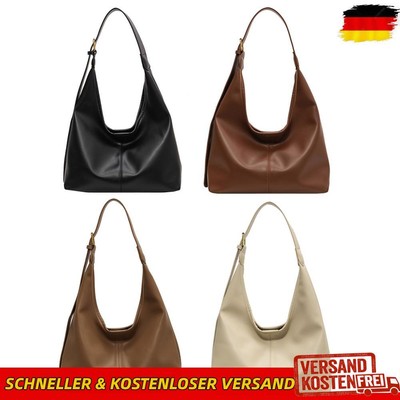 2 pcs Women PU Leather Shoulder Bag Magnetic Closure Crossbody Bag Large Handbag