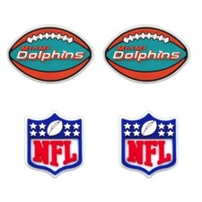 NFL Miami Dolphins Football Team For Crocs Shoe Charms Jibbitz - 4 pieces