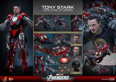 1/6 Marvel Tony Stark Mark VII Suit-Up Version Figure Hot
