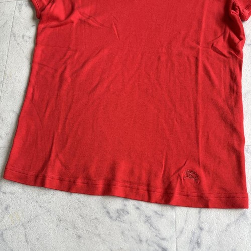Burberry Blue Label Nova Check T-Shirt Cotton Red 38/US:S Authentic - Picture 5 of 24