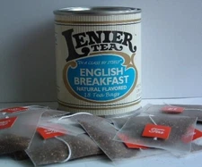 Lenier's English Breakfast Biodegradable  Tea Bags 18 Count Reusable Tins