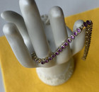Bracelet 6.5 Inches. Pink Crystal Tennis