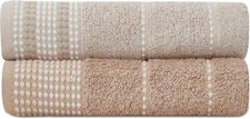 Patterned Hand Towels 100% Cotton Bath Soft Face Luxury Set Super Absorbent