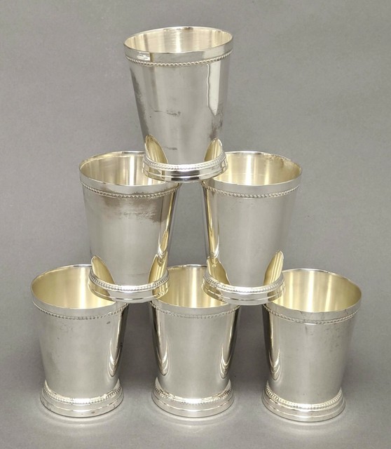 Julep Cup Silver Plated on Brass Vase for Floral Decoration 2.75"D 3.25