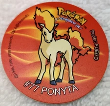 Tazos POKEMON 1 SABRITAS PONYTA #77  1998 Tazo Pog Nintendo HTF