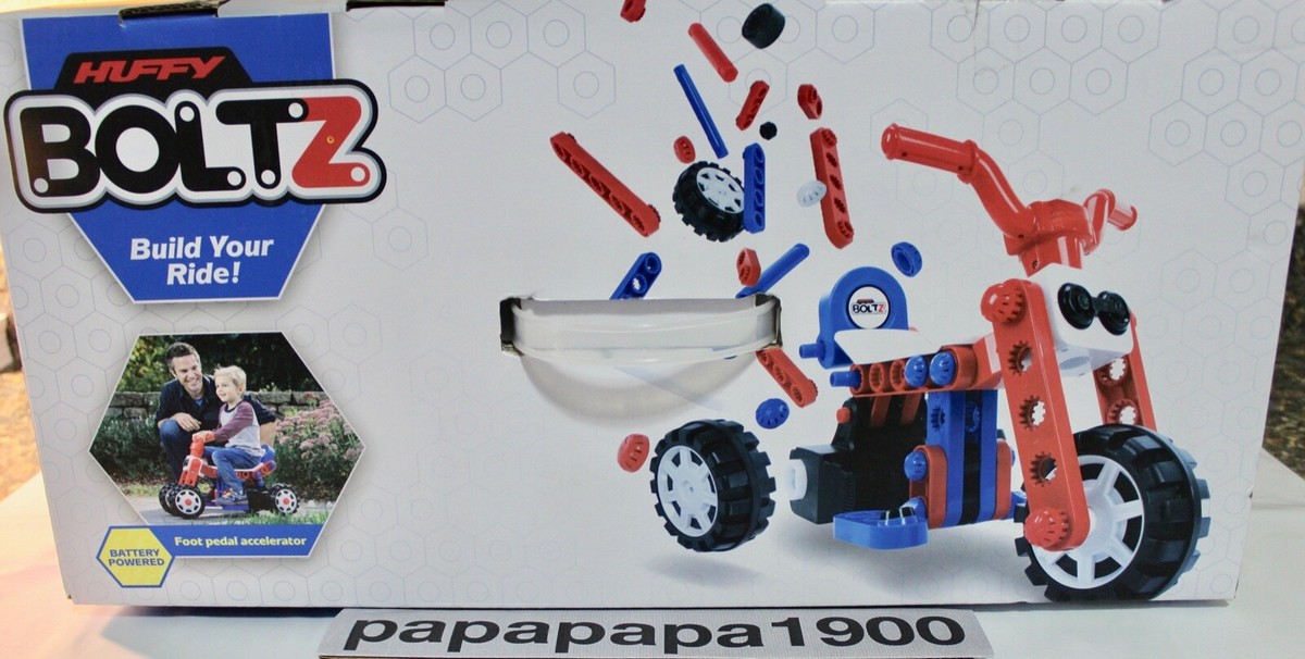 HUFFY BOLTZ KIDS'BATTERY RIDE-ON TOY, 6V, BUILD 3 DIFFERENT RIDES