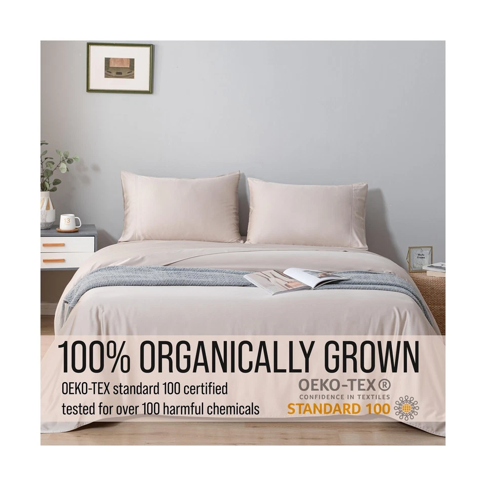 Juego de Sábanas Bella Coterie Lujo Bambú Viscosa Cal King Size | 100% Orgánicas... Foto 4 de 4