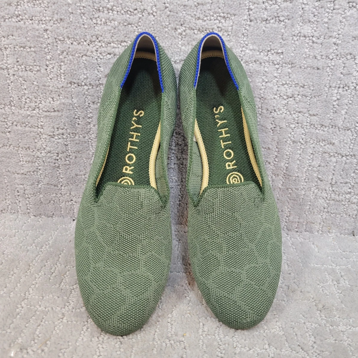 Rothy s The Loafer Women s Size 7.5 Safari Green Round Toe Flats Shoes