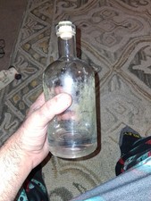 Clear Glass Small 2 oz Bottle with Cork Stopper