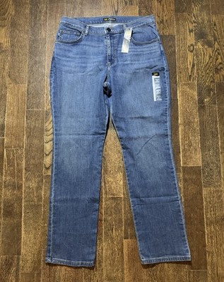 Lee Blue Jeans Women s Size 14 Relaxed Fit Straight Leg Mid Rise Stretch New