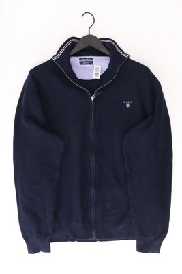   Gant Strickjacke Regular Strickjacke für Herren Gr. 58, XXXL Langarm blau  