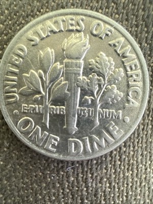 Roosevelt Dime 1985 Philadelphia Mint Double Stamp Raised Mint Mark