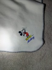 Disney Mickey Mouse Embroider Baby Blanket USA 40 in by 60 in