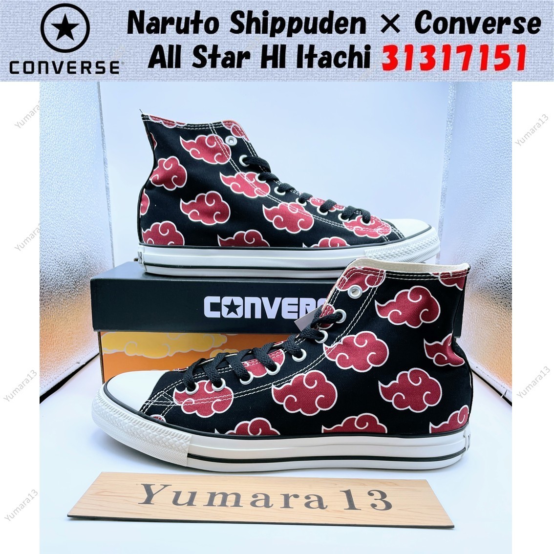 Naruto Shippuden × Converse All Star HI Itachi 31317151 Men's Size