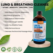 Lung  Breathing Cleanse, By Livingston Natural Herbal Labs, Plant-Based. 16 oz.