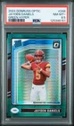 2024 PANINI DONRUSS OPTIC GREEN HYPER #248 JAYDEN DANIELS ROOKIE RC PSA 9