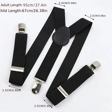 Suspenders for Men Heavy Duty, X Shape Back Hidden Suspender 1.5" Under Clothing