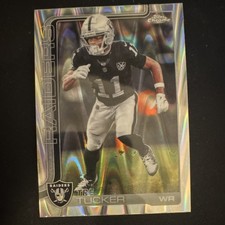 2023 Topps Chrome Refractor Tre Tucker #175 Las Vegas Raiders Football