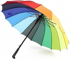 Rainbow Golf Large Umbrella Ultra Durable Deluxe Strong Windproof