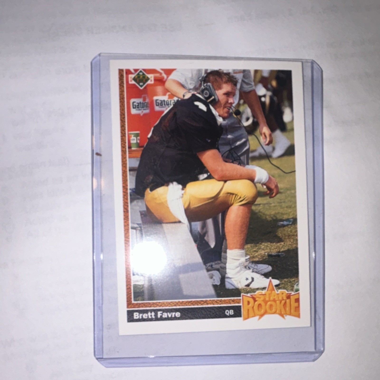 Upper Deck 1991 Brett Favre #13 Star Rookie Football Card Falcons Golden Eagles