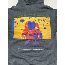 NASA Astronaut Hoodie Bright Colors Spaceman Size Large Hyper Space Mens Womens