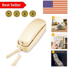 Beige TRIMLINE 210 Home Phone - Compact, Wall-Mount, 3-Way Conference Call