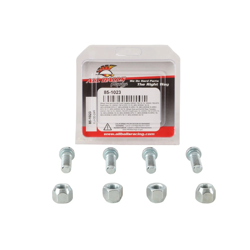 New All Balls Wheel Stud and Nut Kit 85-1023 for Yamaha WOLVERINE R-SPEC EPS 16 Foto 3 de 4