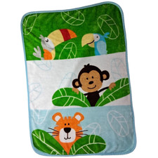 Garanimals Monkey Tiger Bird Baby Blanket Soft Leaves Walmart 30x40 Lovey Jungle