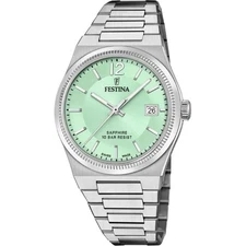 Swiss Made FESTINA F20035/3 Steel Tiffany Bottom Date Women's Watch
