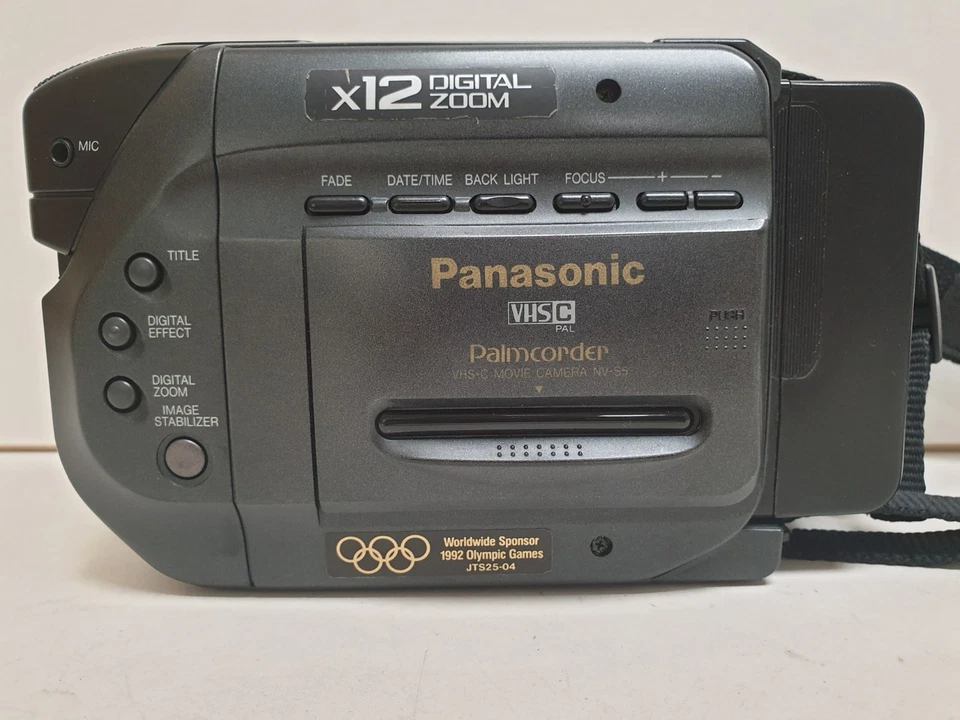 Panasonic NV-S5B Palmcorder VHSC w/ Case Power Supply & Instructions Untested - Image 3 of 4