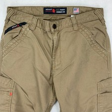 Ariat M5 FR Pants Mens 33/38 Tan Straight Flame Resistant Utility Work Canvas