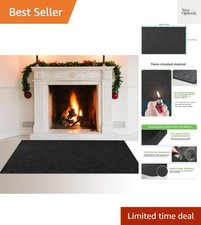 Fireproof Fireplace Hearth Rug, Fireplace Mat for Hearth, Rectangular Non Sli...