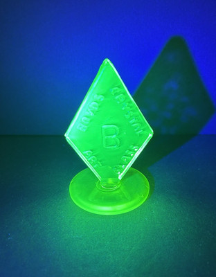 boyd glass dealer display vaseline glows RARE