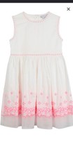 Stella McCartney Kids Girls Sundress 14 Years White Pink Star Embroidered Cotton