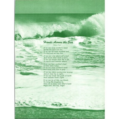 Hands Across the Sea Eleanor Fiock 1970s Poem Retro Kitsch Wall Art SH3