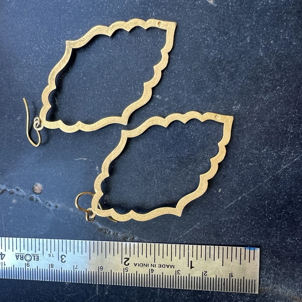 DOGEARED МАРОККАНСКИЕ СЕРЬГИ ЗОЛОТО ПОГРУЖЕННЫЙ - Изображение 4 из 4