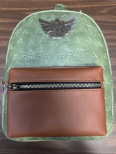 Legend of Zelda Mochila Bolsa de Juegos Verde/Marrón Bioworld Triforce Hyrule Logo
