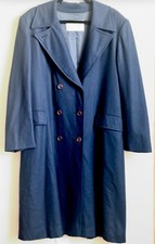 Women's Vintage Pendleton Double-breasted Wool Coat Size 16 Classic Navy Blue
