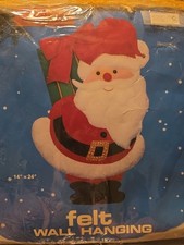 Vtg Titan Needlecraft Kit 03783 Felt Sequins Sew Santa Wall Hanging NIP