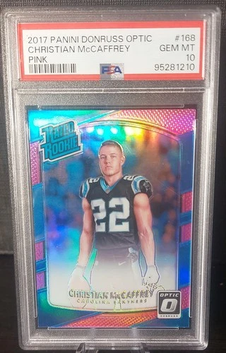 2017 Donruss Optic - Rated Rookie Christian McCaffrey #168 Pink Prizm (RC)